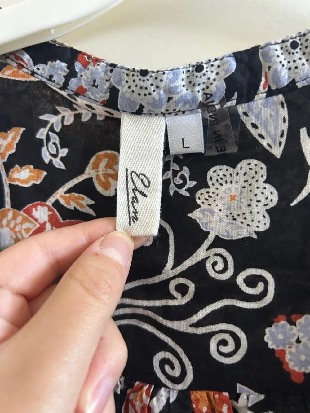 Elan Black Maxi Dress with Pink and Cream Floral Print - Picture 2 of 3